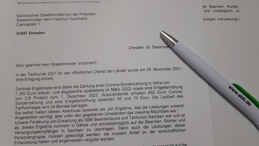 Brief an den Finanzminister 